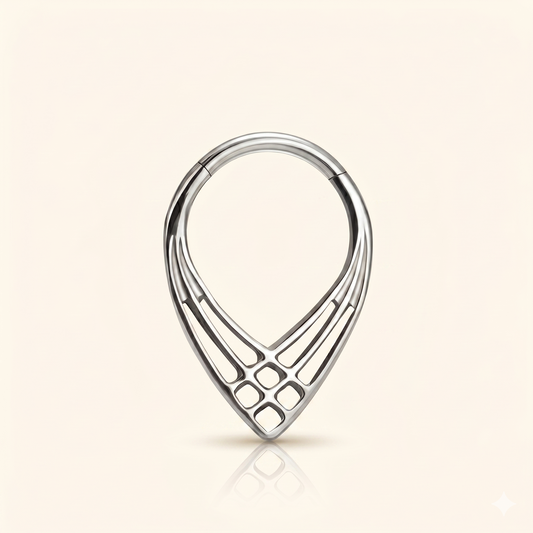 ASTM F136 Tytanowy pierścień przegrody serca z zatrzaskiem – nos i chrząstka 16G