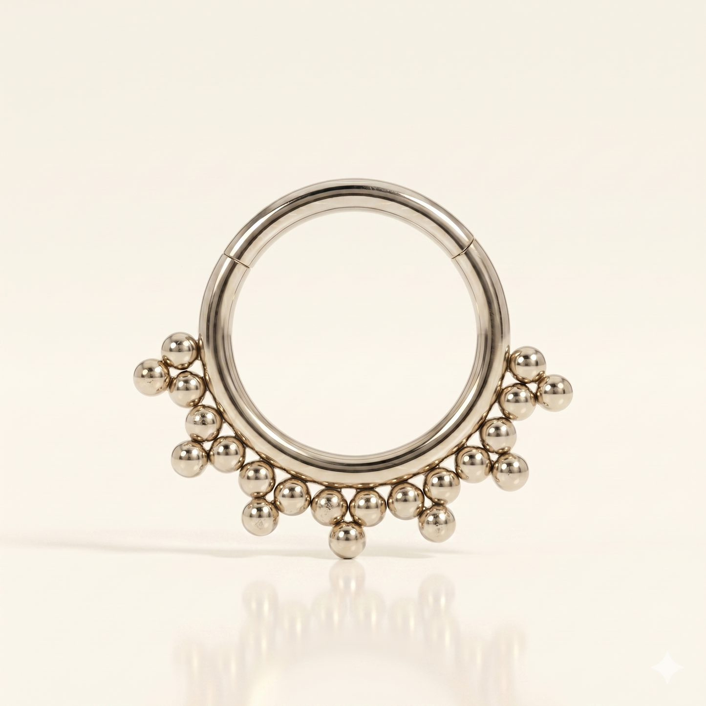 Cyrkonowy pierścień segmentowy z tytanu ASTM F136 – Septum Daith 16G