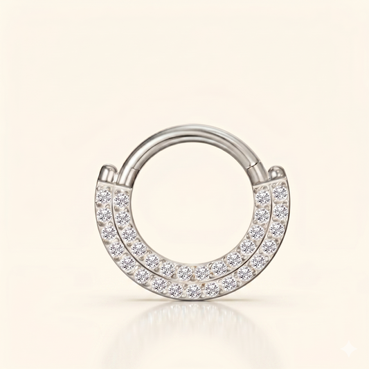 Gotycki cyrkonowy zatrzask z tytanu G23 – Daith Conch 16G