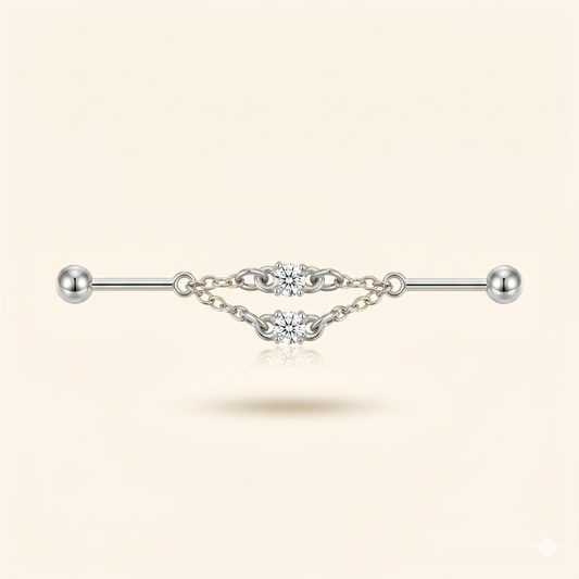 Gwiazda wisząca ze srebra próby 925 w stylu przemysłowym – elegancki design