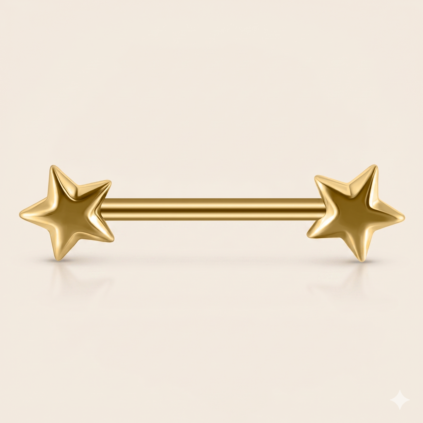 Gotycki piercing do sutków z cyrkoniową tarczą z tytanu G23 14G - zestaw 2 szt