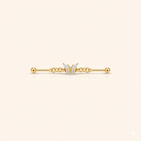 Gwiazda wisząca ze srebra przemysłowego próby 925 – chrząstka ucha