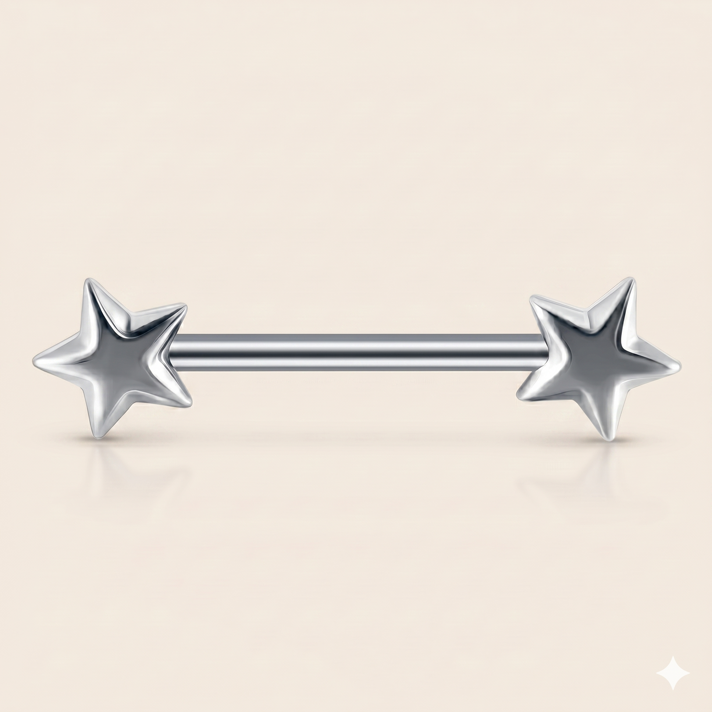 Gotycki piercing do sutków z cyrkoniową tarczą z tytanu G23 14G - zestaw 2 szt