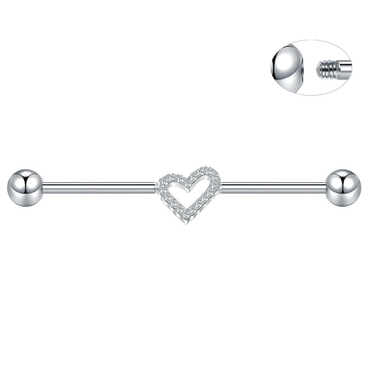 Przemysłowy piercing w formie tytanowego motyla – Helix 14G