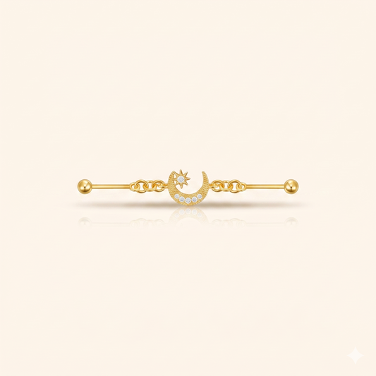 Srebrna próbka 925, przemysłowa sztabka, księżycowa gwiazda-motyl z łańcuszkiem