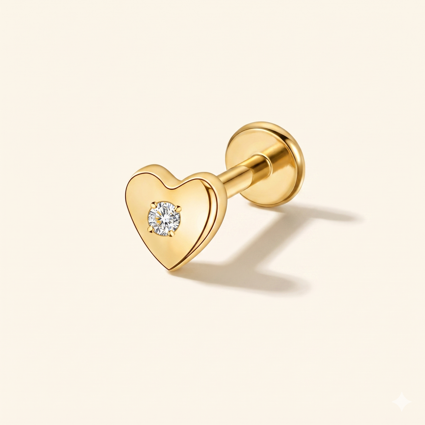 Piercing Labret Gwiazda Tytanowa – 16G Helix Tragus – Model D