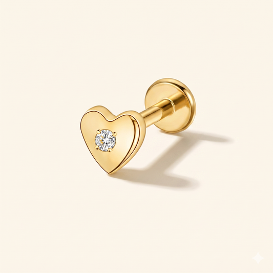 Piercing Labret Gwiazda Tytanowa – 16G Helix Tragus – Model D