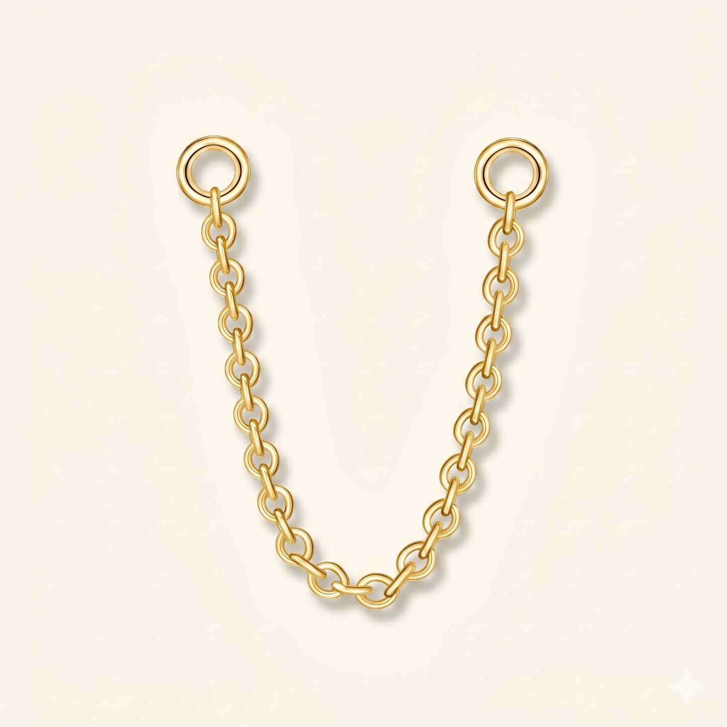 Prosty tytanowy łańcuszek łączący – przekłuwanie uszu