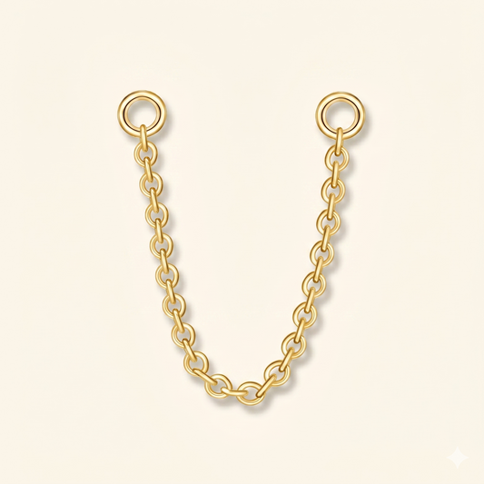 Chaîne Simple Connecteur en Titane – Piercing Oreille