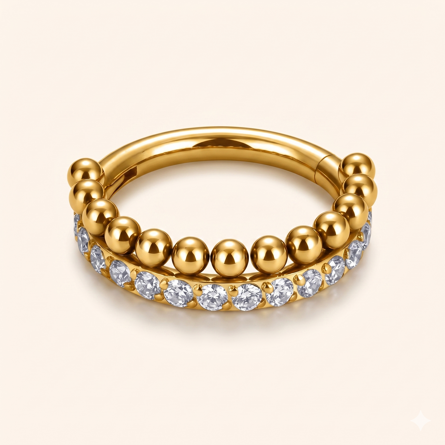 Pierścień segmentowy CZ z tytanu G23 – Helix Tragus 16G