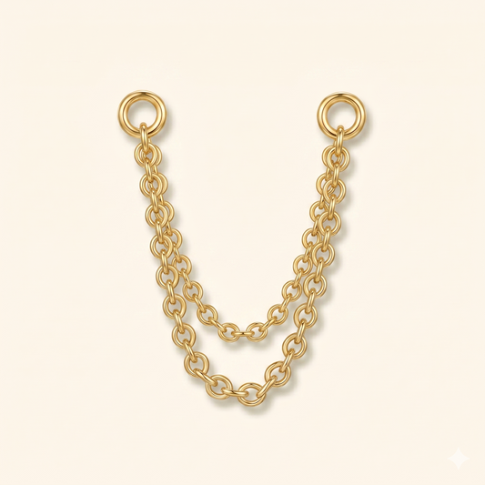 Chaîne Double Connecteur en Titane – Hélix Industriel