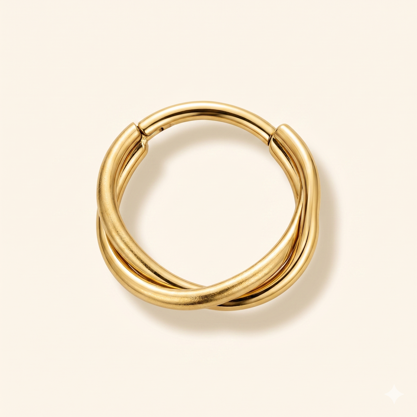 Pierścień CZ Row z tytanu G23 – Septum Conch Clicker 16G