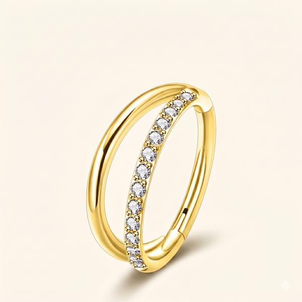 Clicker Titane G23 Rangée Zircon – Hélix Daith Tragus 16G