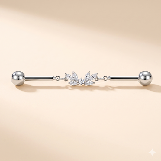 Przemysłowy tytanowy drążek motylkowy – przekłuwanie uszu 14G