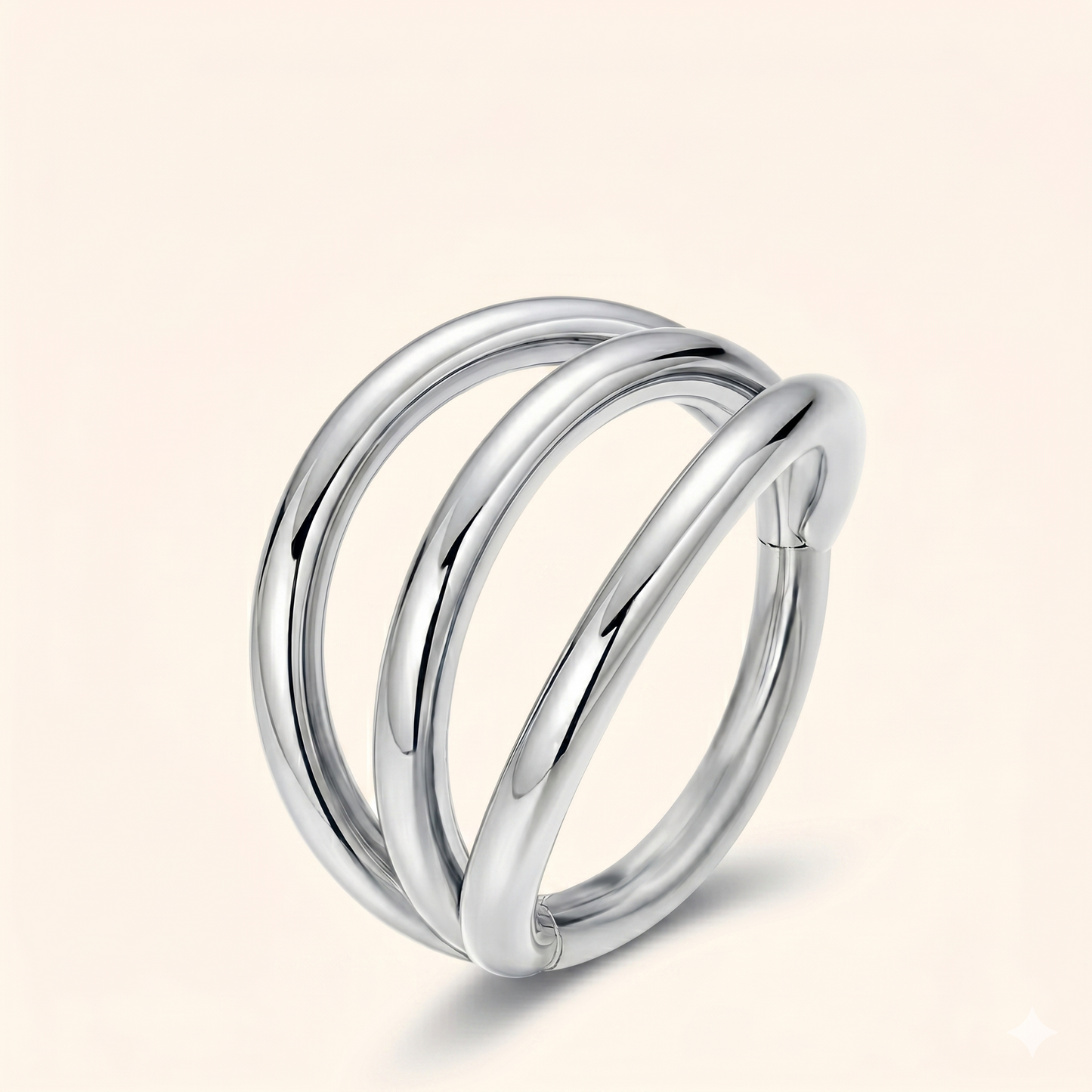 Cyrkonowy pierścień zatrzaskowy z tytanu G23 – Conch Daith 16G