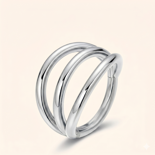 Cyrkonowy pierścień zatrzaskowy z tytanu G23 – Conch Daith 16G