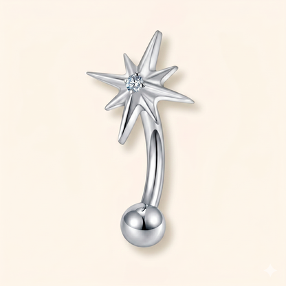 Piercing Rook Stella del Nord in Titanio ASTM F136 | 16G