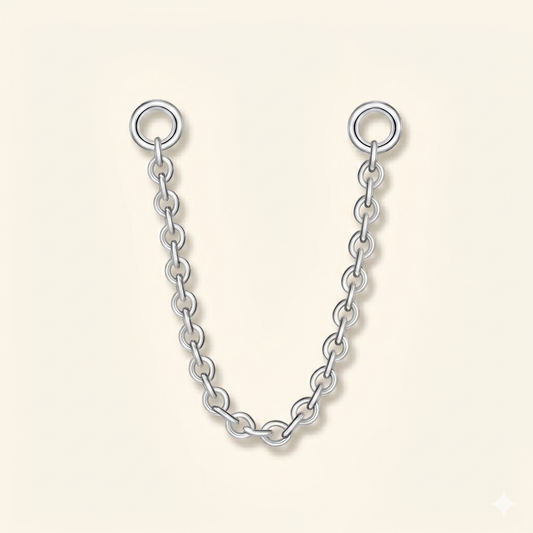 Chaîne Simple Connecteur en Titane – Piercing Oreille