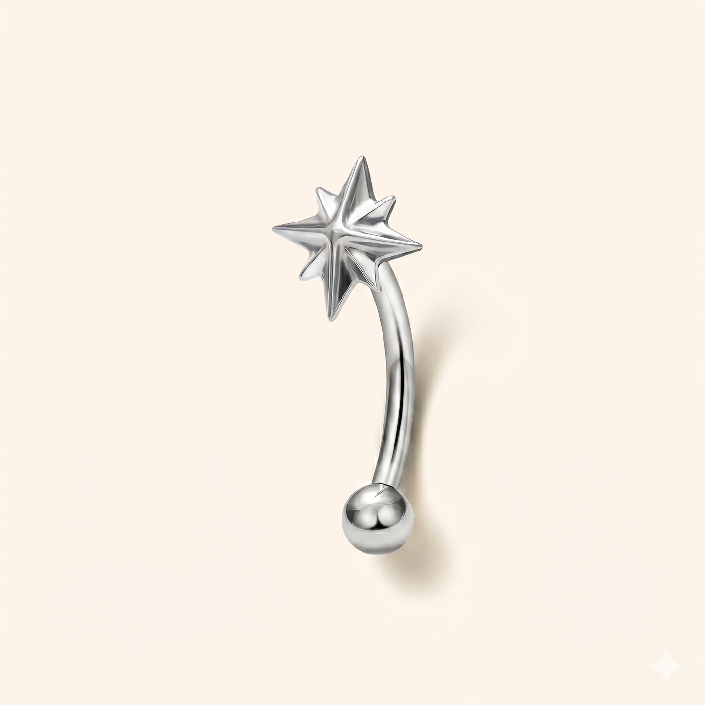 Piercing Rook Stella del Nord Zircone Rosa | Titanio F136