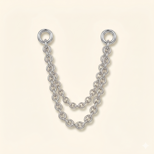 Chaîne Double Connecteur en Titane – Hélix Industriel