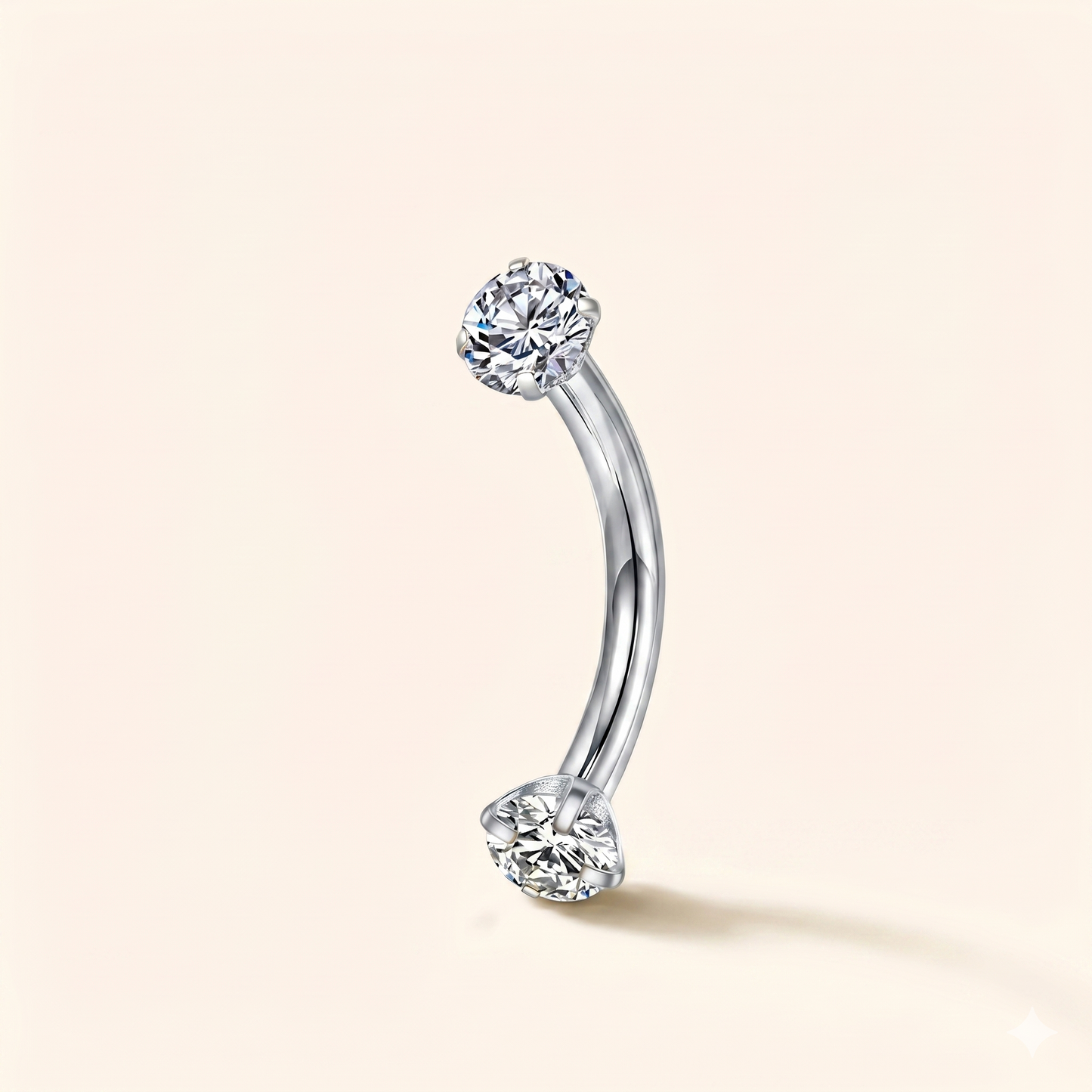 Piercing Rook Barbell Curvo Titanio Chirurgico F136