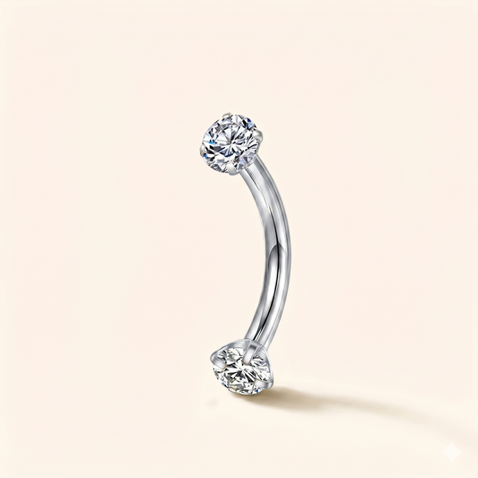 Piercing Rook Zakrzywiony Barbell Tytan Chirurgiczny F136