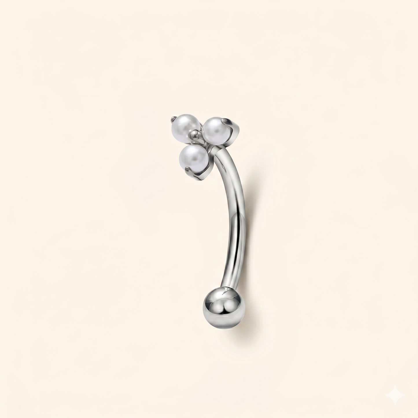 Piercing Rook Gwiazda Północy Tytan & Cyrkonia Niebieska — 16G