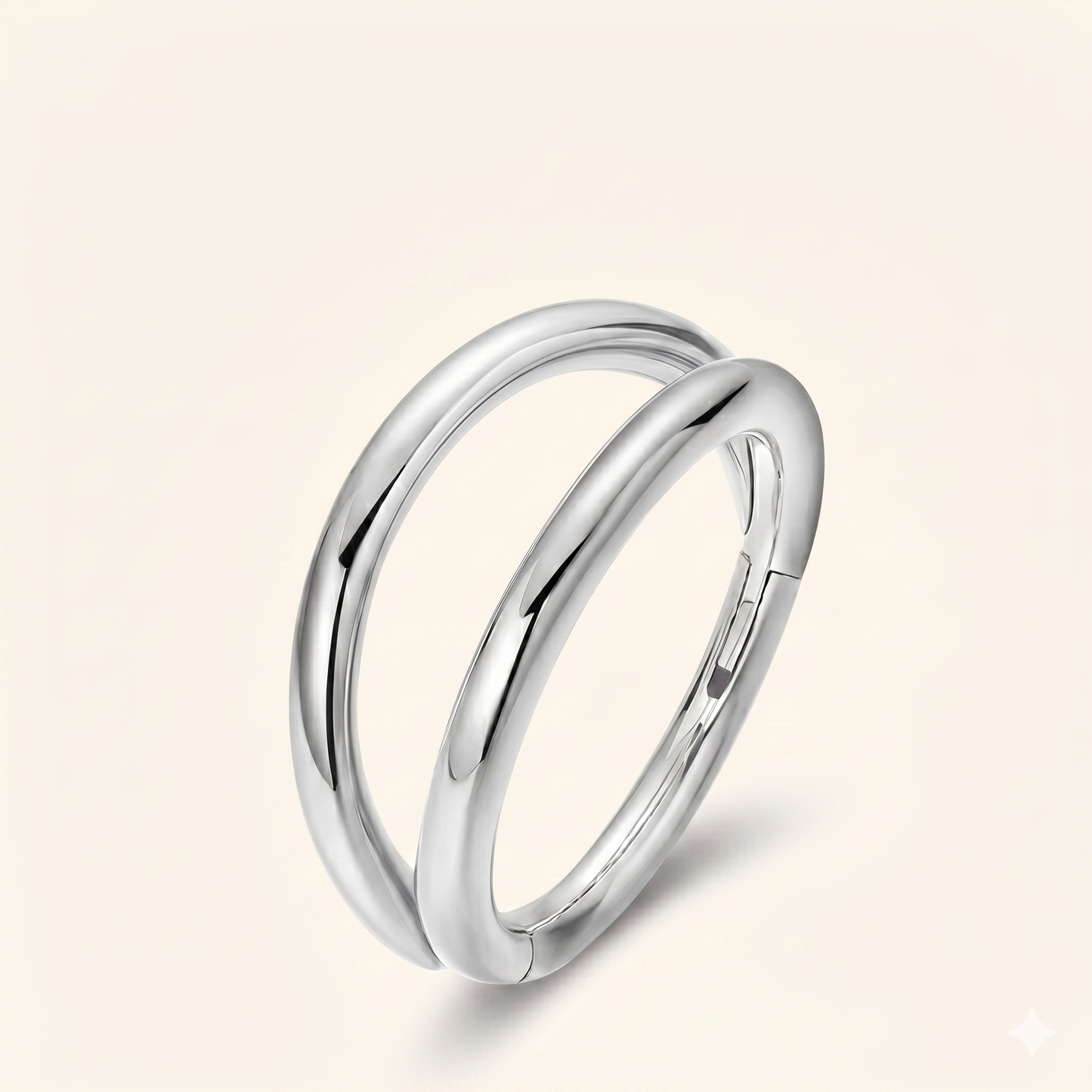 Cyrkonowy pierścień zatrzaskowy z tytanu G23 – płatek nosowy 16G